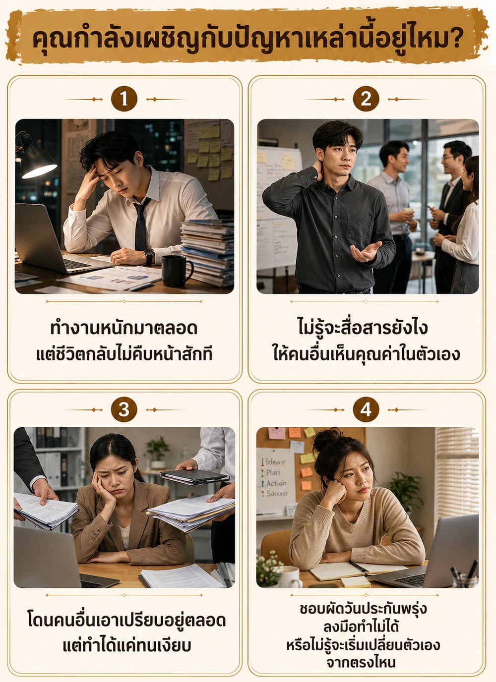 คุณกำลังเผชิญปัญหาเหล่านี้อยู่ไหม?